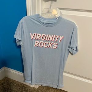 Blue virginity rocks tee